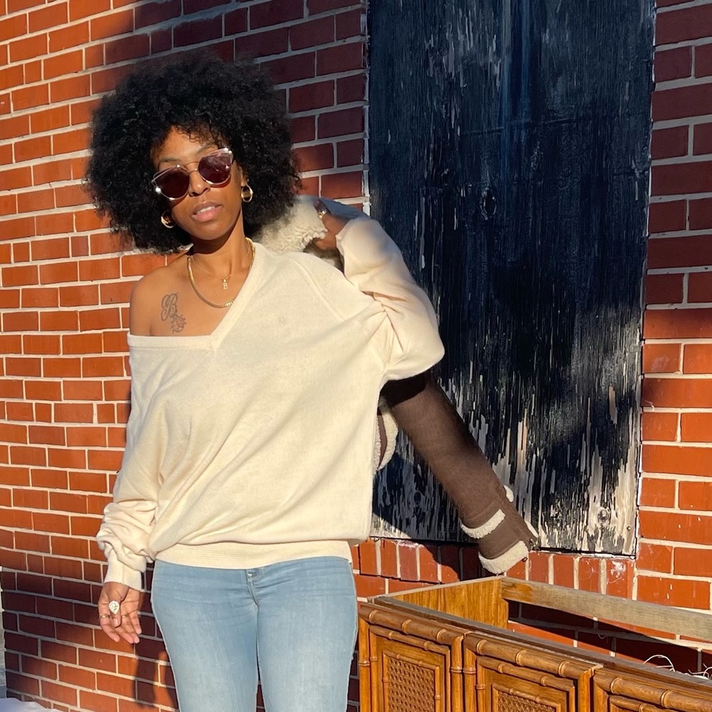 Cream vintage Christian Dior sweater